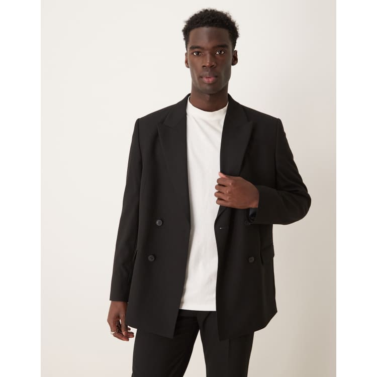 【AP STUDIO】Double Jacket Coat Performance Blend Double Breasted Peak Lapel Suit Jacket