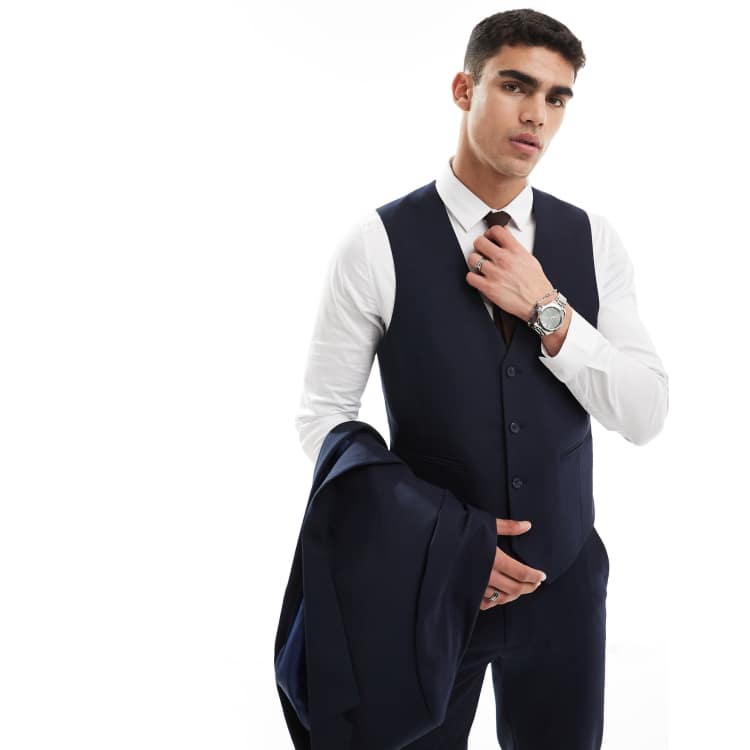 Asos double breasted waistcoat deals