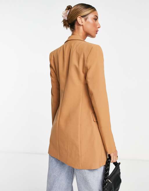 Tan longline outlet blazer