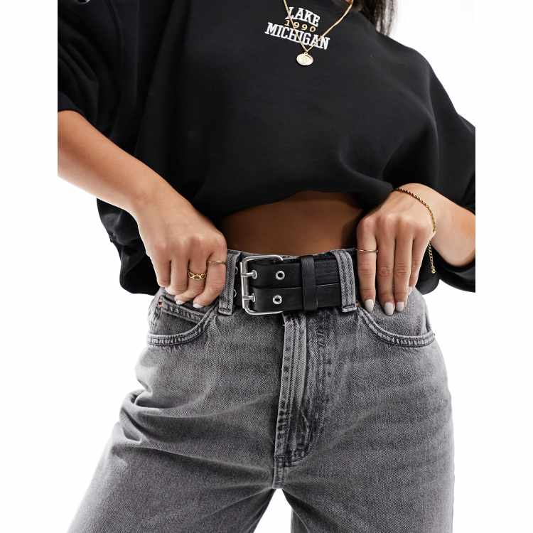 Asos double buckle belt hot sale