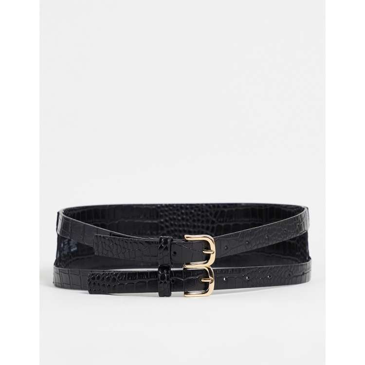 ASOS DESIGN multi pocket waist and hip belt in black