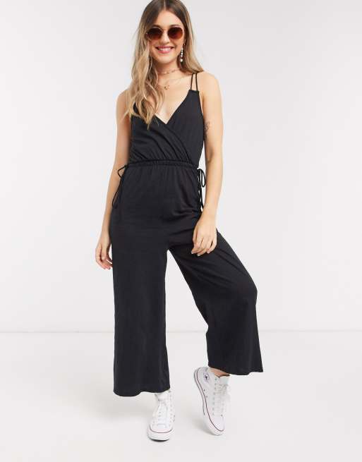 ASOS DESIGN double cami strap jumpsuit in black | ASOS