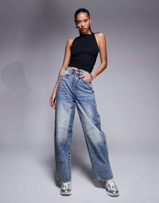 ASOS DESIGN double layer 90s boat neck strappy top in black, 3 of 4