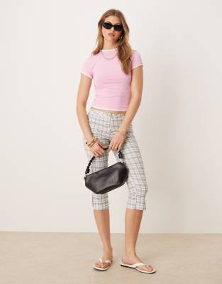 Asos Design Double Layer Baby Tee In Pink