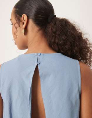 Asos Design Double Layer Jumpsuit With Open Back