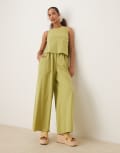 [ASOS DESIGN] ASOS DESIGN double layer jumpsuit with open back in khaki-Green 12 KHAKI