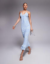 Asos design lace insert ruffle back midi prom dress sell - Official Online  Store