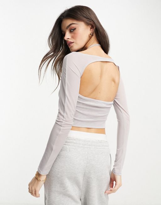 ASOS DESIGN relaxed cropped double layer tank top in white sporty mesh -  ShopStyle Shirts