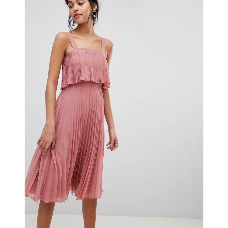 Double layer deals pleated dress