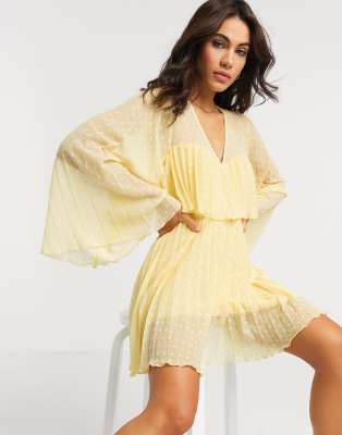 asos design yellow dress