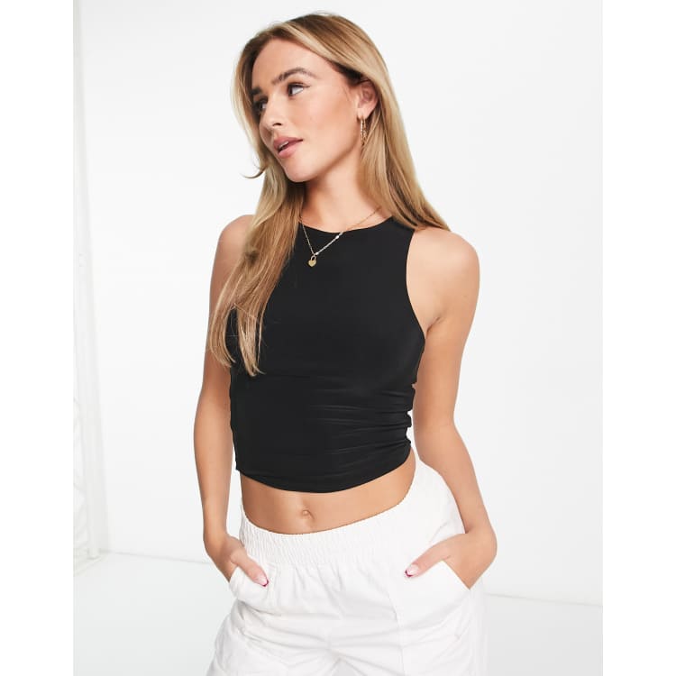 Asos black store vest top