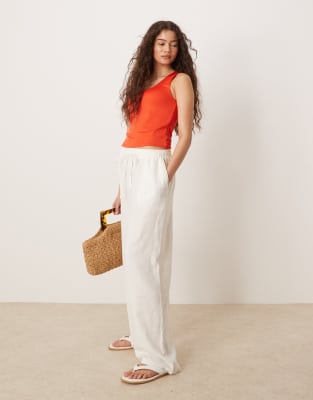 ASOS DESIGN double layer scoop neck vest in red