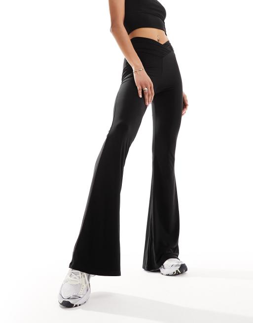 Slinky High Waisted Flared Pants