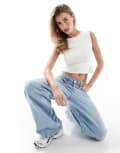 [ASOS DESIGN] ASOS DESIGN double layer soft slinky tank top in white 4 White