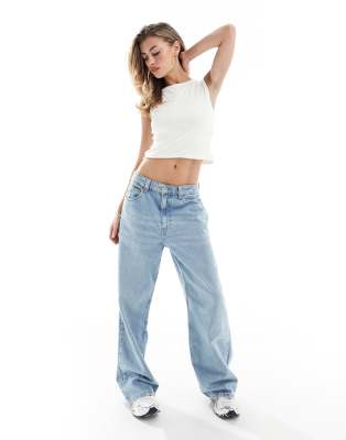Asos Design Double Layer Soft Slinky Tank Top In White