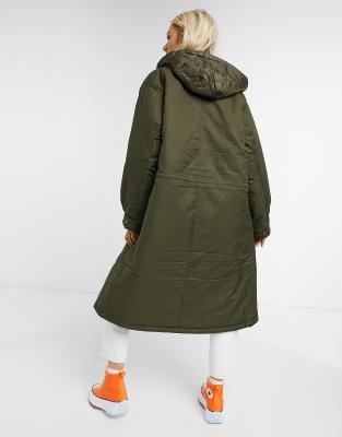 asos quilted parka