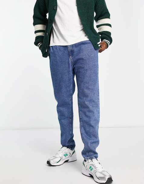ASOS DESIGN double pleat jeans in light blue - view 1
