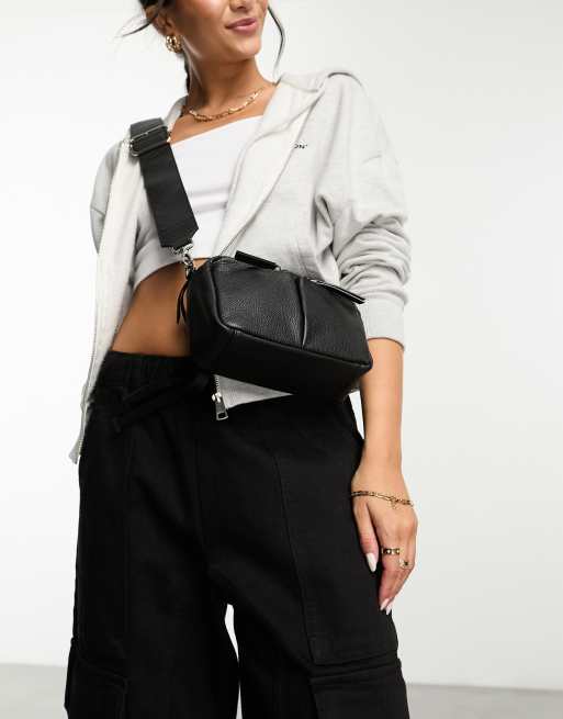 ASOS DESIGN utility crossbody bag with pockets in black