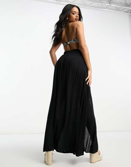 Black beach 2025 sarong skirt