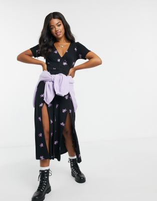 double split maxi dress