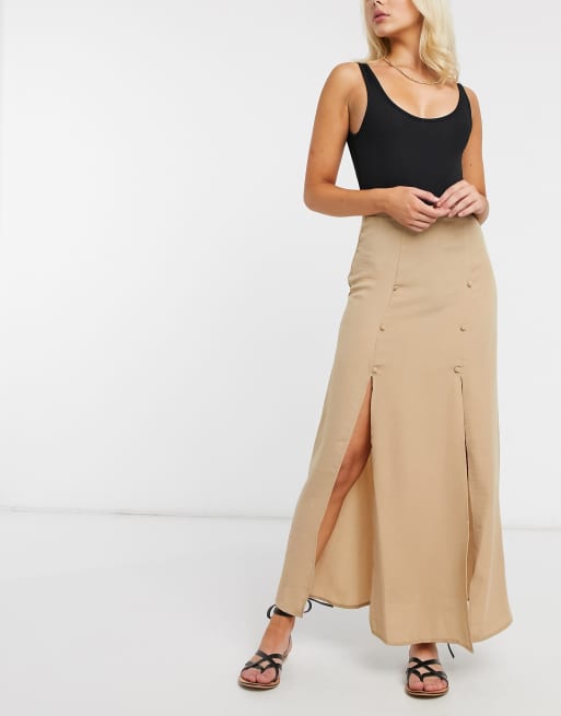 Double split maxi clearance skirt