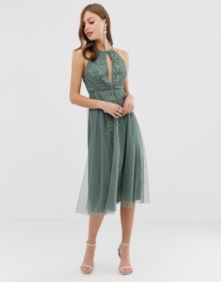 strap midi dress