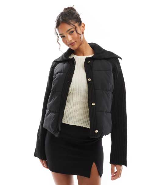 ASOS DESIGN - Doudoune avec manches ne maille - À confirmer - view 1