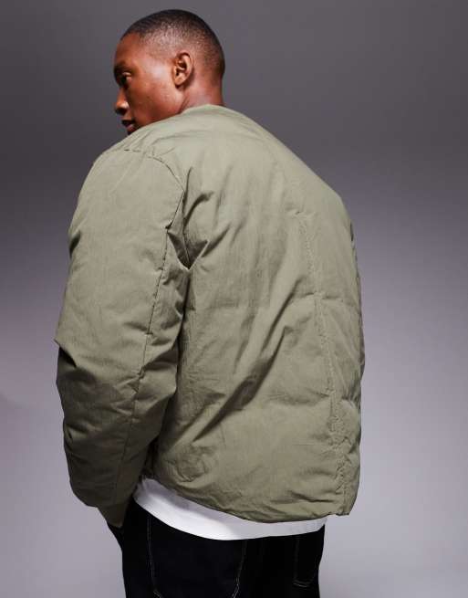 ASOS DESIGN Doudoune avec poches dissimulees et poignets coteles Vert ASOS