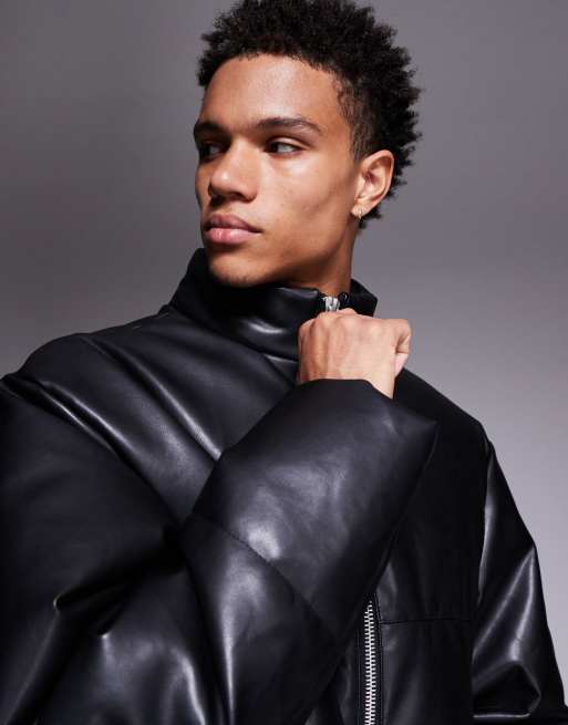 ASOS DESIGN - Doudoune en similicuir - Noir, 5 de 5