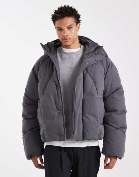 ASOS DESIGN - Doudoune oversize à capuche - Gris - view 1