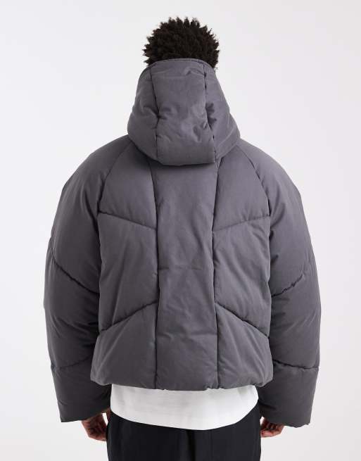 ASOS DESIGN - Doudoune oversize à capuche - Gris, 3 de 6