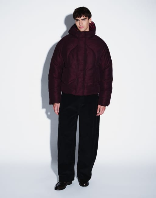 ASOS DESIGN - Doudoune oversize - Bordeaux, 2 de 5