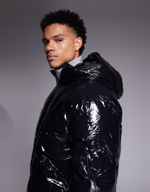 ASOS DESIGN - Doudoune oversize ultra brillante - Noir, 4 de 5