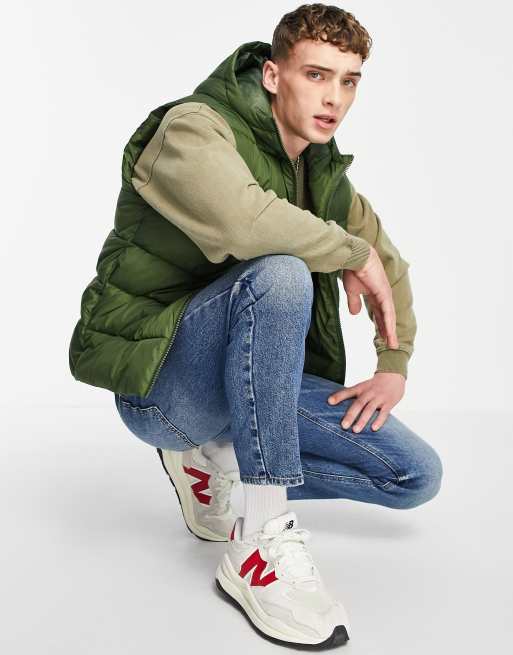 ASOS DESIGN - Doudoune sans manches à capuche - Vert, 4 de 4
