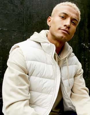 doudoune sans manche ecru