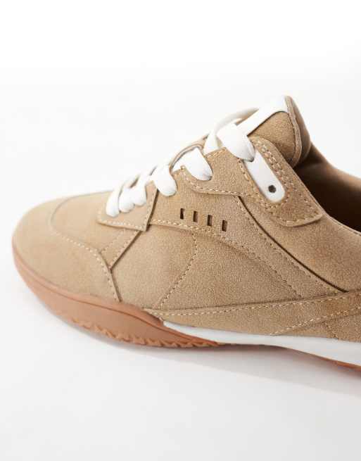 ASOS DESIGN - Downtime - Beige sneakers i fodboldstil, 4 af 5