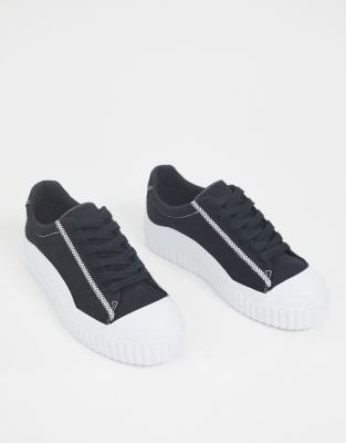 asos black chunky trainers