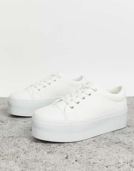 ASOS DESIGN Drama trainers in white