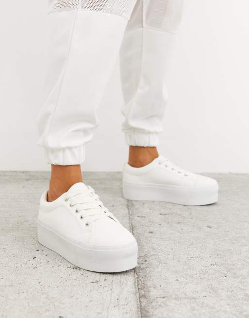 Asos design white on sale trainers