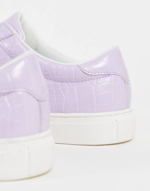 ASOS DESIGN - Drama - Sneakers met krokodillenmotief in lila, 4 van 4