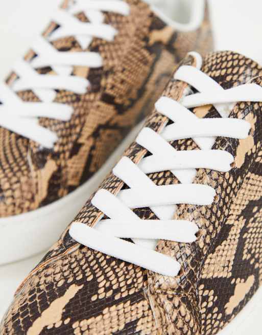 Bestaan Blind vertrouwen Vervelend ASOS DESIGN - Drama - Sneakers met slangenprint | ASOS