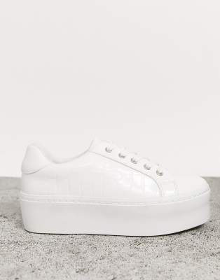 asos design day light chunky flatform lace up trainers