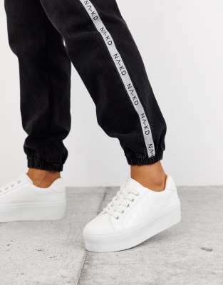 asos chunky white trainers