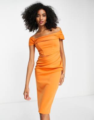 Burnt Orange Pencil Dresses