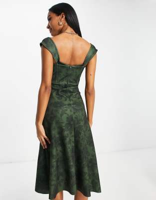 asos green formal dress