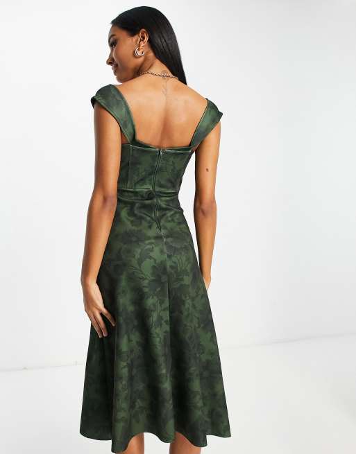 Asos green cheap prom dress