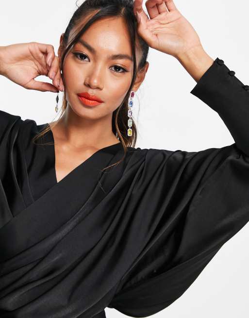 Batwing wrap top clearance