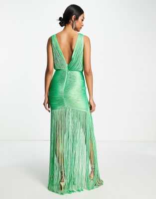 Asos fringe 2025 maxi dress