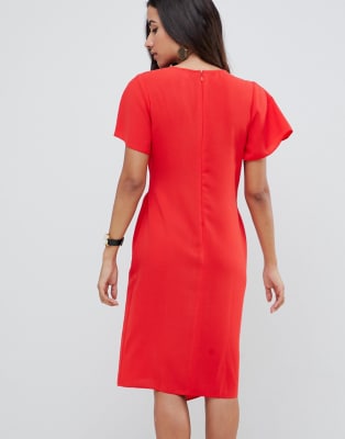 asos red pencil dress