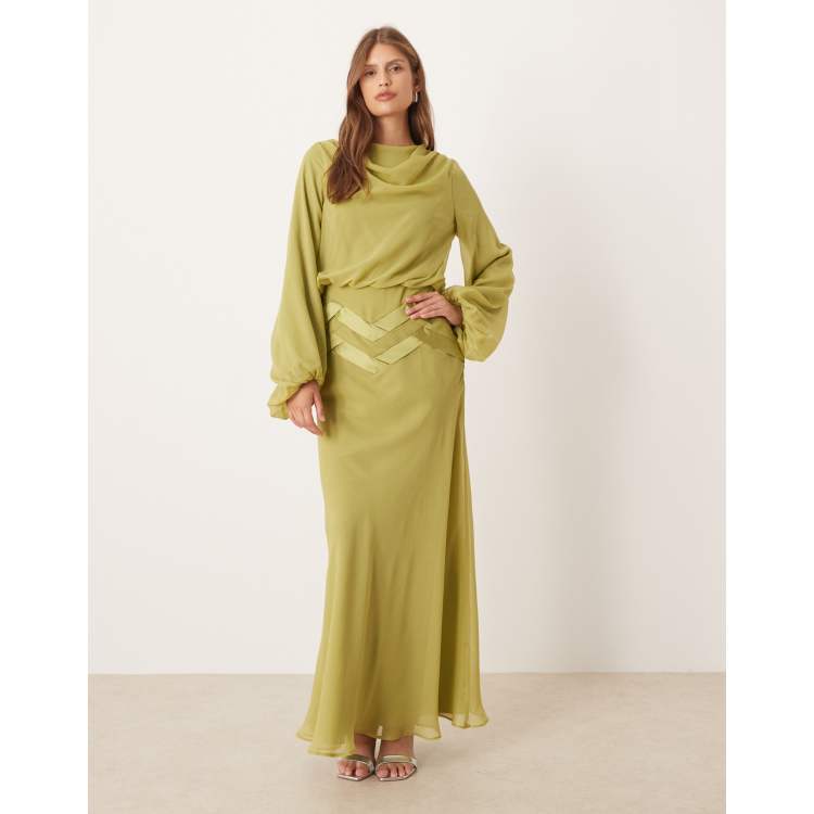 ASOS Design - Drape Maxi Dress - Women - Polyester - 4 US